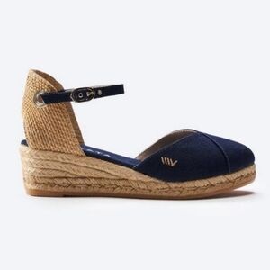 Viscata Pubol espadrille canvas rattan heels sandals